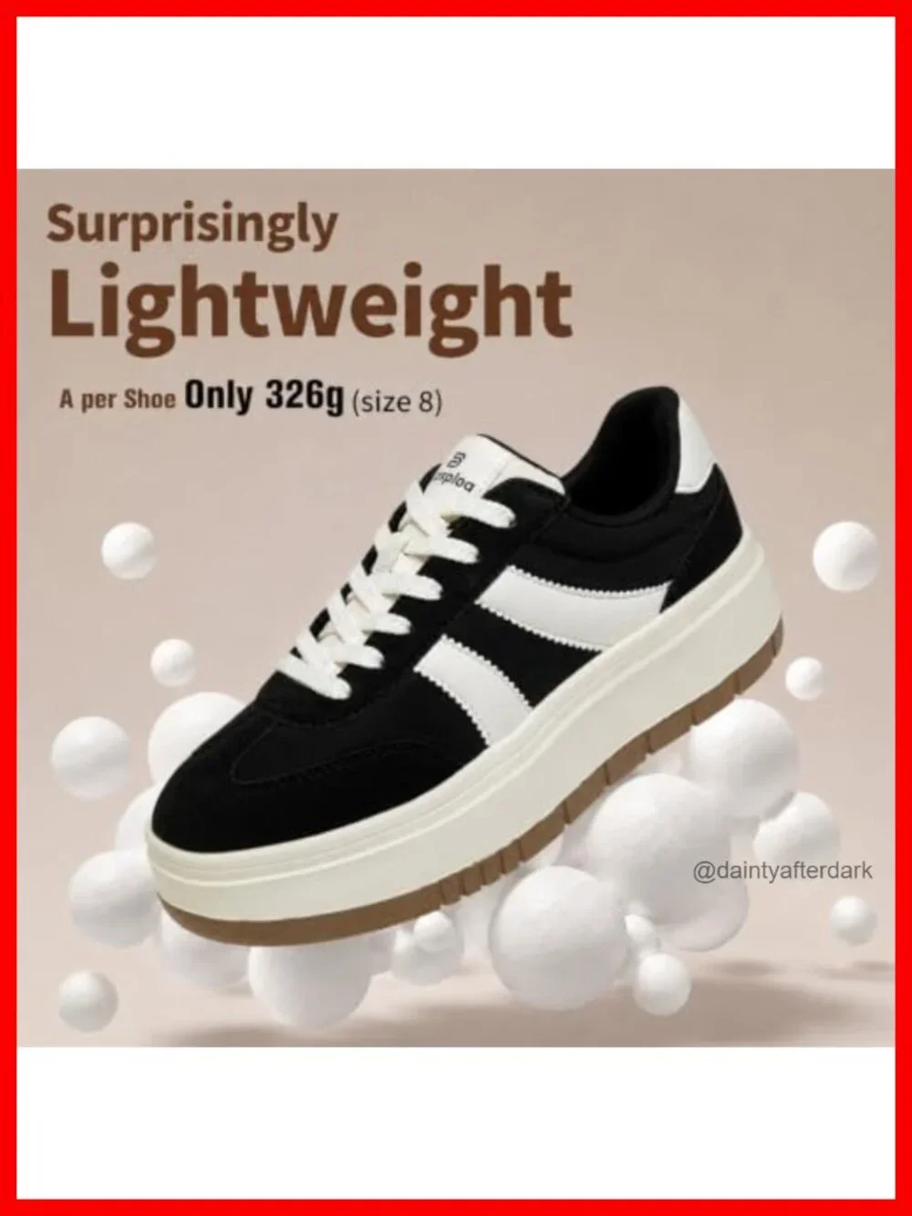 Women's Platform Fashion Sneakers Chunky Tennis Shoes Faux Leather Memory Foam